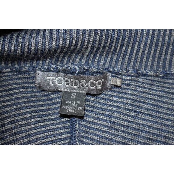 Toad & Co - Uptown Cowl Neck Ribbed Merino Sweater Dress in Navy, size Small - Picture 5 of 12